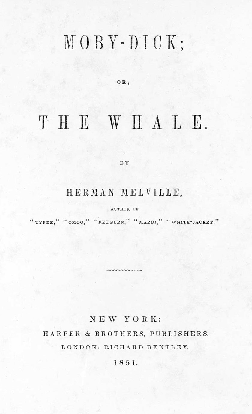 The cover of the first American edition of Moby-Dick